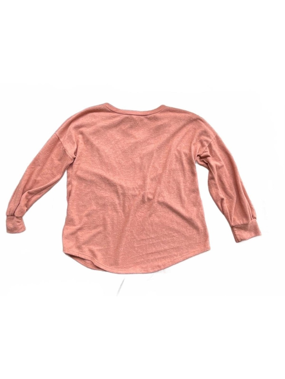 Dusty rose crochet back long sleeve top